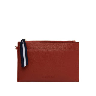 Elms & King New York Coin Purse Rust - Pink Poppies