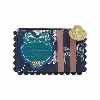 Vendula Heritage Victorian Dolls House Zip Card Coin - Pink Poppies