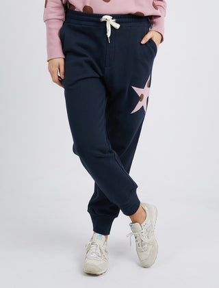 Elm Pant Rising Star Lounge Sapphire - Pink Poppies