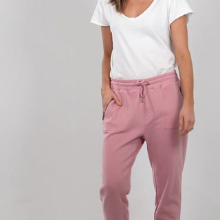 Elm Trackpant Cosy Dusty Pink - Pink Poppies