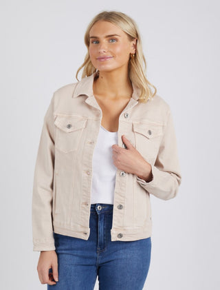 Elm Jacket Tilly Oatmeal - Pink Poppies