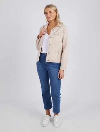 Elm Jacket Tilly Oatmeal - Pink Poppies