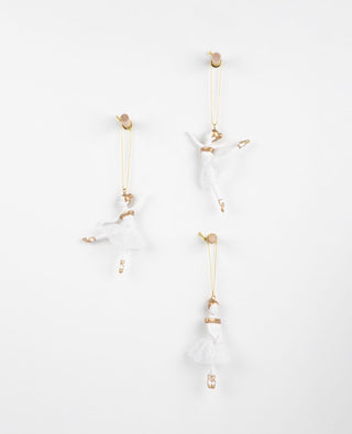 Xmas Papaya Fable Ballerina Hanging 3pc - Pink Poppies