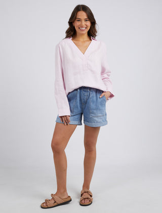 Elm Shirt Blair Open Neck Blossom - Pink Poppies