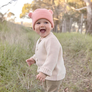 Toshi Cardigan Andy Feather - Pink Poppies