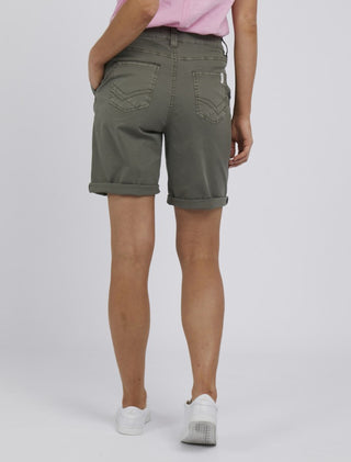 Elm Shorts Wren Bermuda - Khaki - Pink Poppies