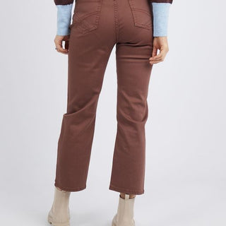 Elm Jean Willow Chocolate - Pink Poppies