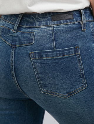 Foxwood Jean City Dark Blue - Pink Poppies