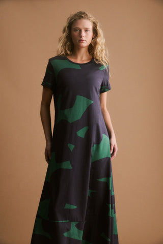 Elk Haki Dress – lightweight linen summer dress in neutral tone, relaxed fit with effortless style, perfect for spring-to-summer daywear.