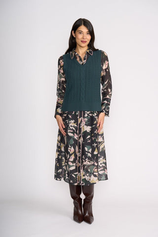 Knit Vests - Pink Poppies