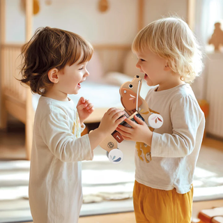 Classic wooden toy and pull-along playset from Speedy Monkey — quality children’s toys available at Pink Poppies Living Creatively, Stanthorpe boutique.