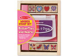 Melissa&doug Stamp Set Butterfly And Hearts - Pink Poppies 