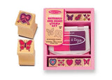 Melissa&doug Stamp Set Butterfly And Hearts - Pink Poppies 