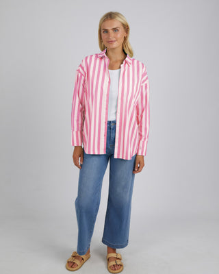 Elm Shirt Delia Stripe Strawberry [sz:size 10]