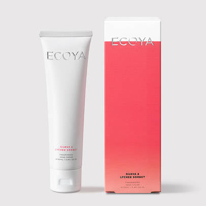 Ecoya Hand Cream 100ml - Guava & Lychee - Pink Poppies 