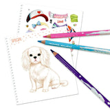 Top Model Doggy Colouring Book - Pink Poppies 
