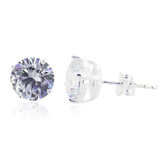 Mcj Stud Ss Cubic Zirconia 12mm Clawset