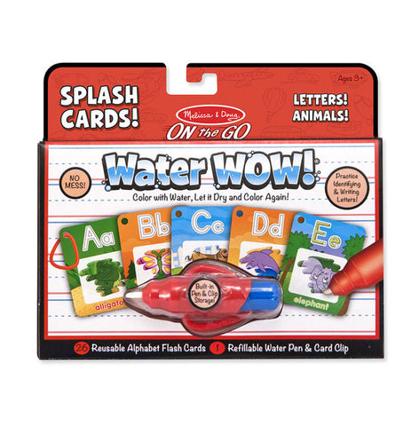 Melissa&doug Onthego Water Wow - Splash Cards Letters - Pink Poppies 
