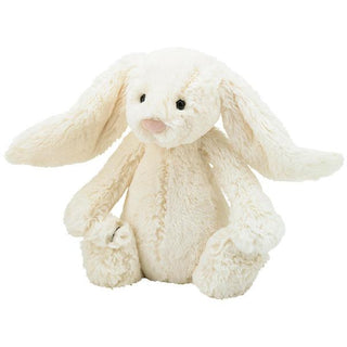 Jellycat Bashful Bunny - Cream Medium - Pink Poppies 