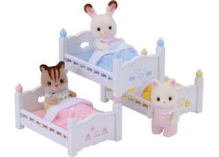 Sylvanian Families - Triple Bunk Beds - Pink Poppies 