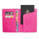 Intrinsic Passport Wallet Miami Pink - Pink Poppies 