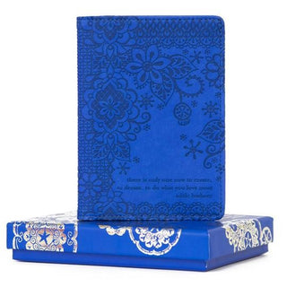 Intrinsic Passport Wallet Santorini Blue - Pink Poppies 