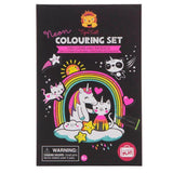 Tiger Tribe Colouring Set Neon Unicorns And Friends - Pink Poppies 