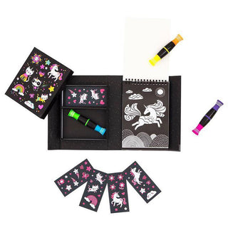 Tiger Tribe Colouring Set Neon Unicorns And Friends - Pink Poppies 