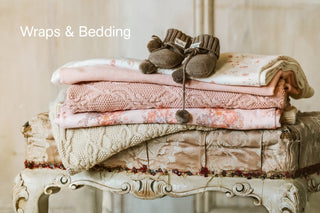 Toshi Organic Blanket Bowie - Cream | Pink Poppies