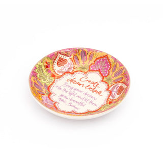 Intrinsic Trinket Dish Create Dream Believe - Pink Poppies 