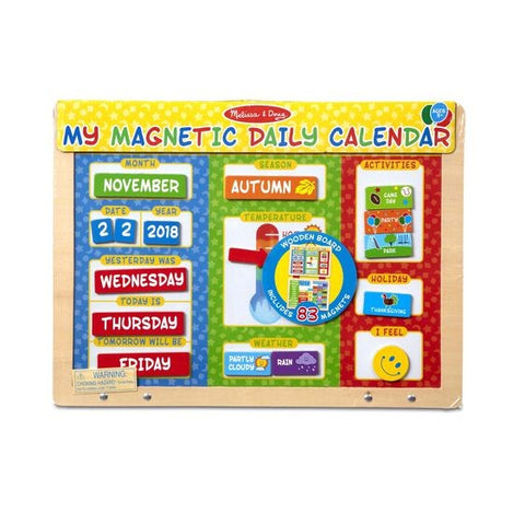 Melissa&doug Magnetic My Daily Calendar - Pink Poppies 