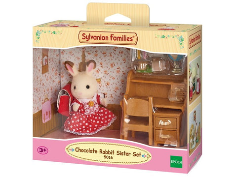 Sylvanian Families - Chocolate Rabbit Sister Set - Pink Poppies 