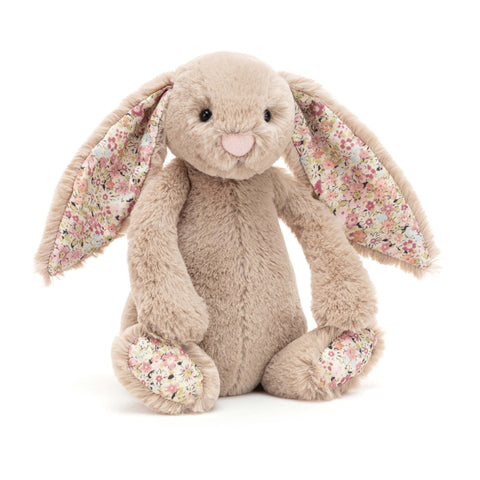 Jellycat Bashful Blossom Bunny -bea Beige Small - Pink Poppies 