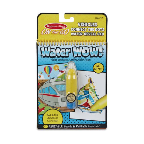 Melissa&doug Onthego Water Wow - Connect Dots Vehicle - Pink Poppies 