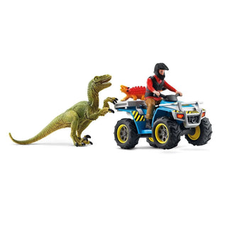 Schleich Quad Escape From Velociraptor - Pink Poppies 