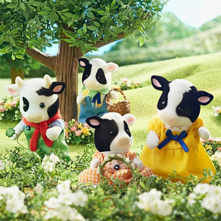 Sylvanian Families - Family Fresian Cow - Pink Poppies 