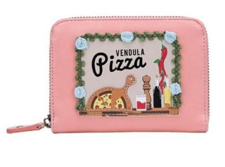 Vendula Pizza Truck Small Zip Around Wallet - Pink Poppies 