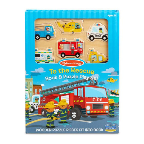 Melissa&doug Book&puzzle Play Set To The Rescue - Pink Poppies 