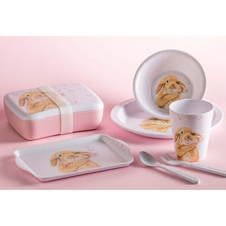 Bunny Hearts Lunch Box - Pink Poppies 