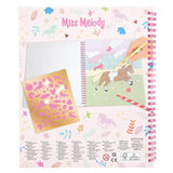 Miss Melody Colouring Book W Fur Appliques - Pink Poppies 