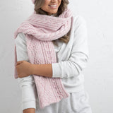 Holiday Scarf Stormie Marshmallow - Pink Poppies 