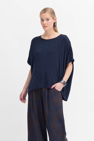 Elk Tshirt Telse Steel Blue | Pink Poppies