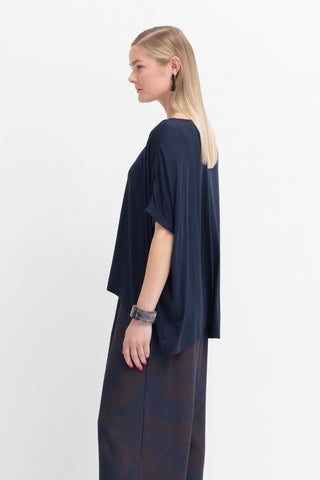 Elk Tshirt Telse Steel Blue | Pink Poppies