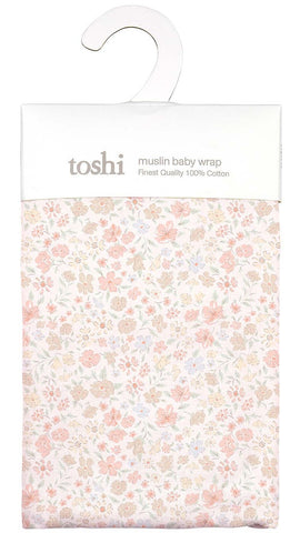 Toshi Baby Wrap Muslin Lu Lu - Pink Poppies 