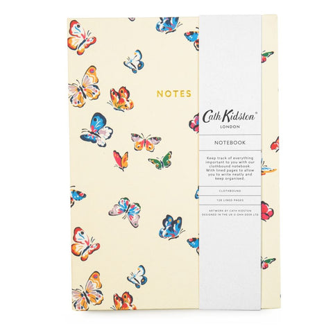 Cath Kidston A5 Notebook Butterflies - Pink Poppies 