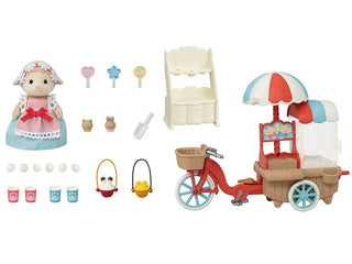 Sylvanian Families - Popcorn Delivery Trike - Pink Poppies 