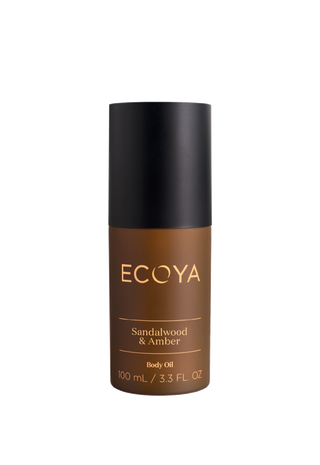 Ecoya Sandalwood & Amber Body Oil - Pink Poppies 