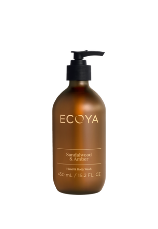 Ecoya Sandalwood & Amber Hand & Body Wash - Pink Poppies 