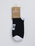 Elm Sock No Show Navy 2pc 1187 - Pink Poppies 