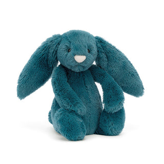 Jellycat Bashful Bunny - Mineral Blue Medium - Pink Poppies 